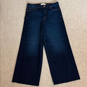 Women's Dark Blue Wide Leg Jeans
